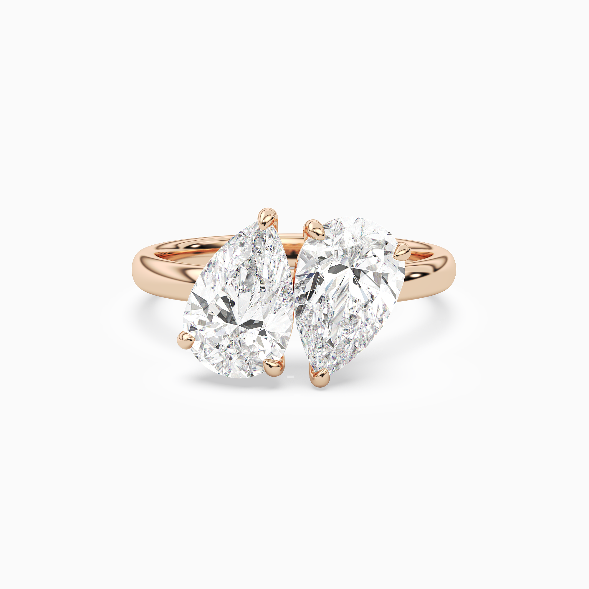 Pear & Pear Clean Toi Et Moi in 14K Rose Gold main white