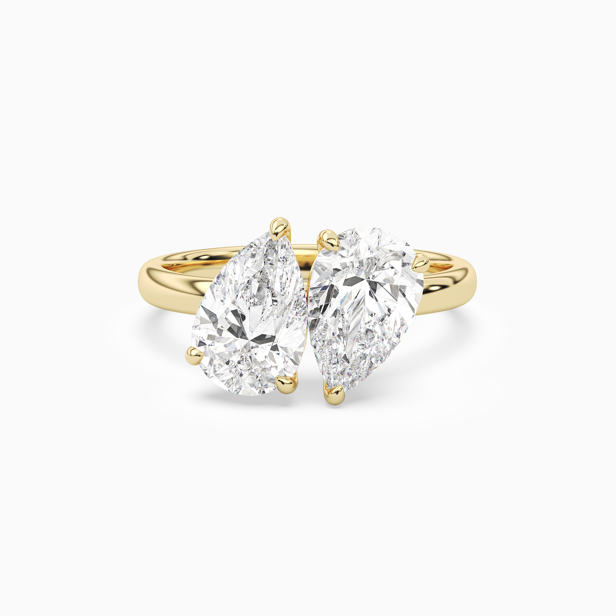 Pear & Pear Clean Toi Et Moi in 14K Yellow Gold main white