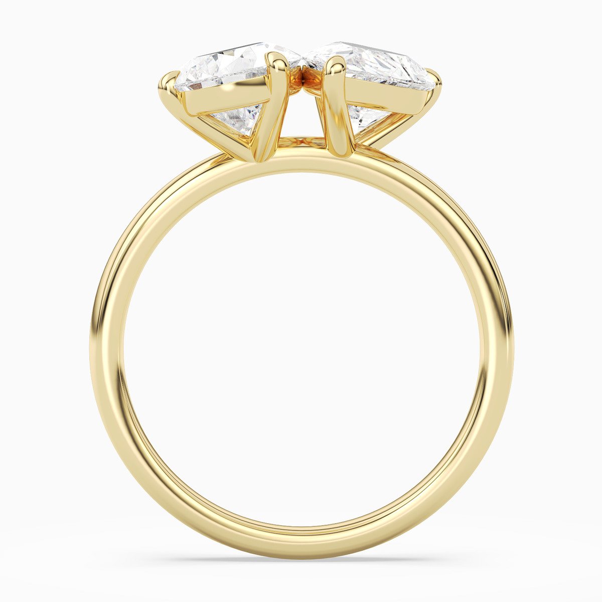 Pear & Pear Clean Toi Et Moi in 18K Yellow Gold side profile