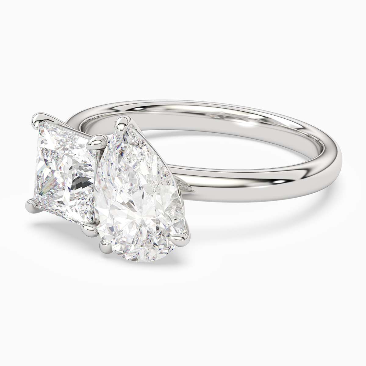 Princess & Pear Clean Toi Et Moi in Platinum top angle