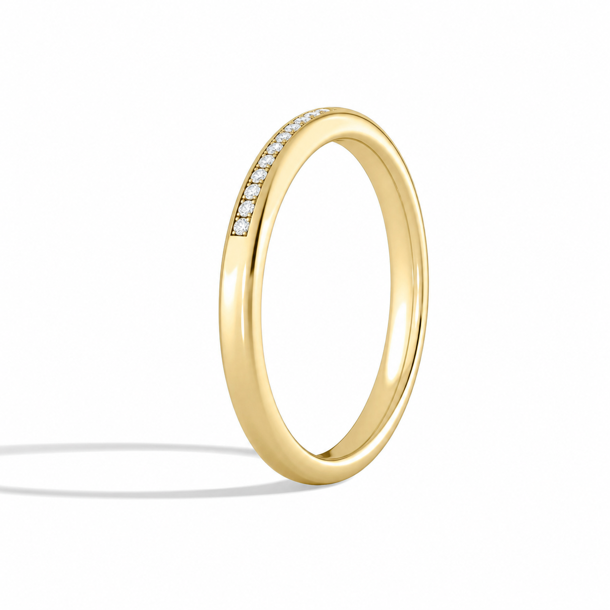 Romy Adorned Channel Diamond Ring in 18K Yellow Gold second product view