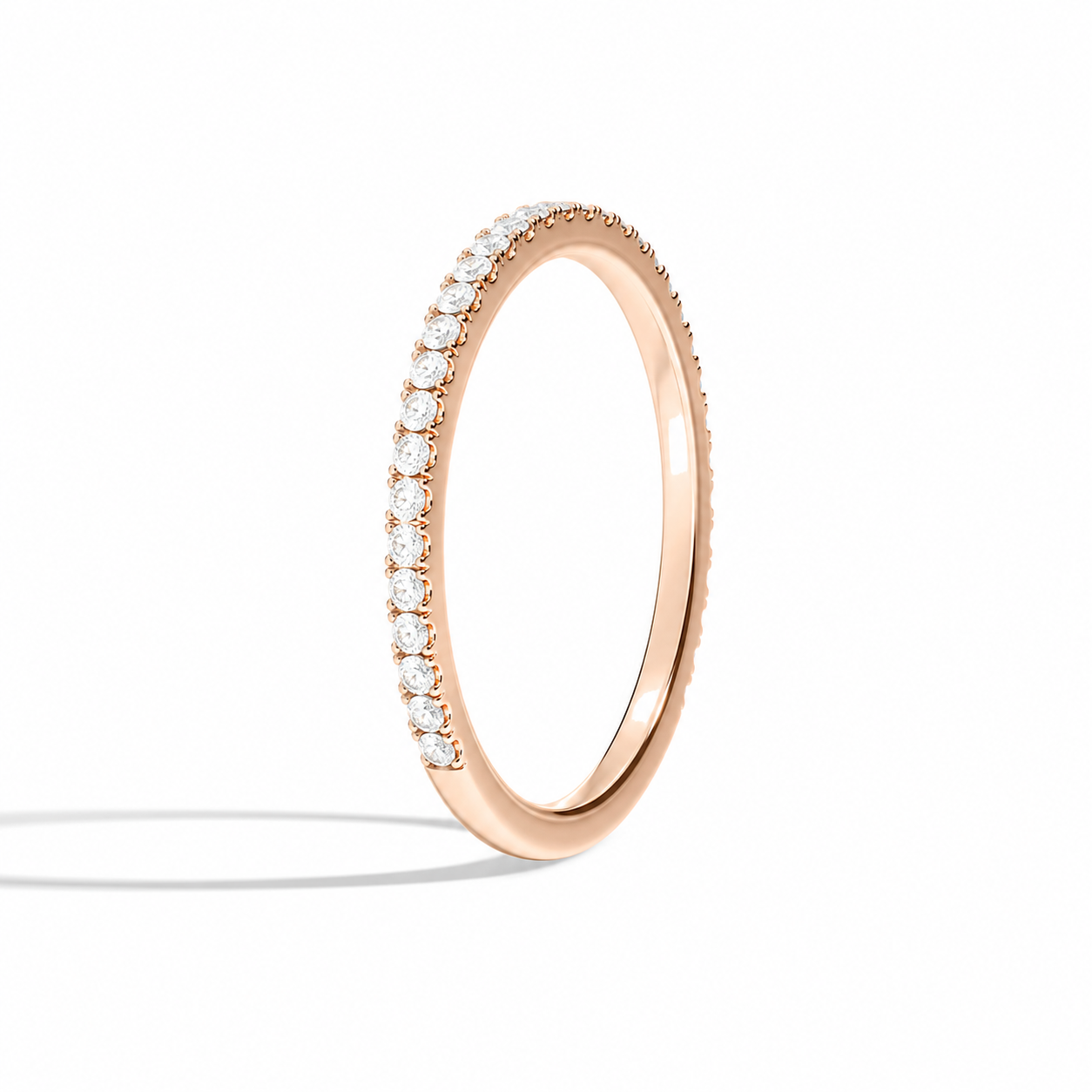 Sabine Calantha Three-Quarter Coverage Diamond Ring in 14K Rose Gold second product view