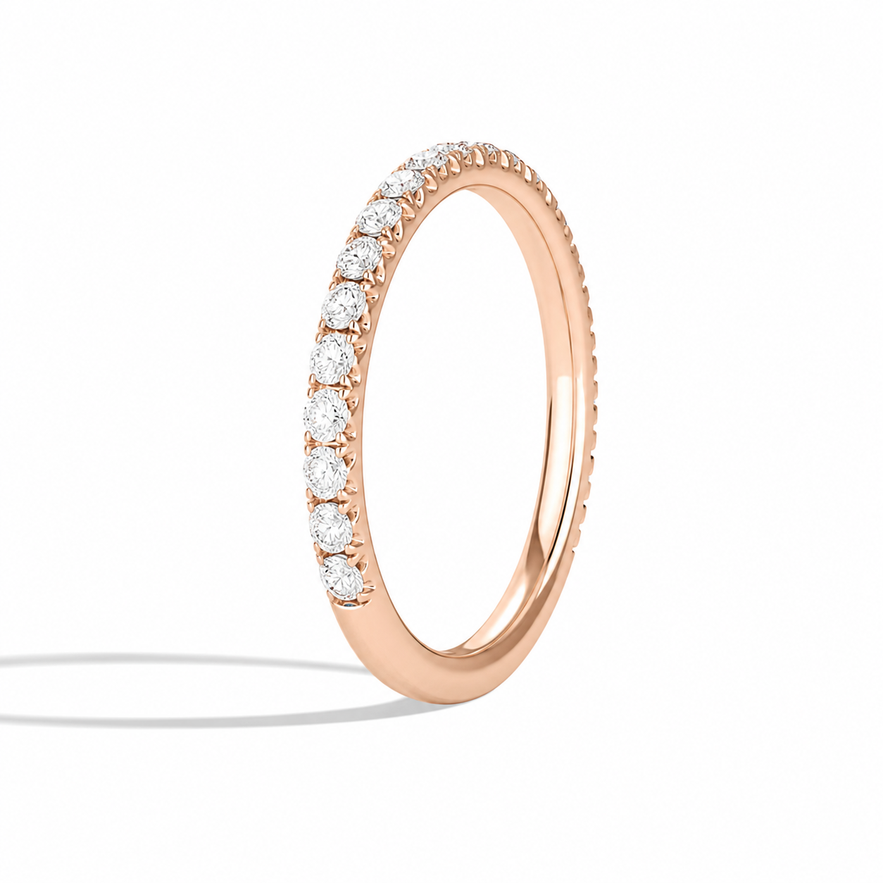 Helena Artemis Three-Quarter Coverage Diamond Ring in 14K Rose Gold second product view