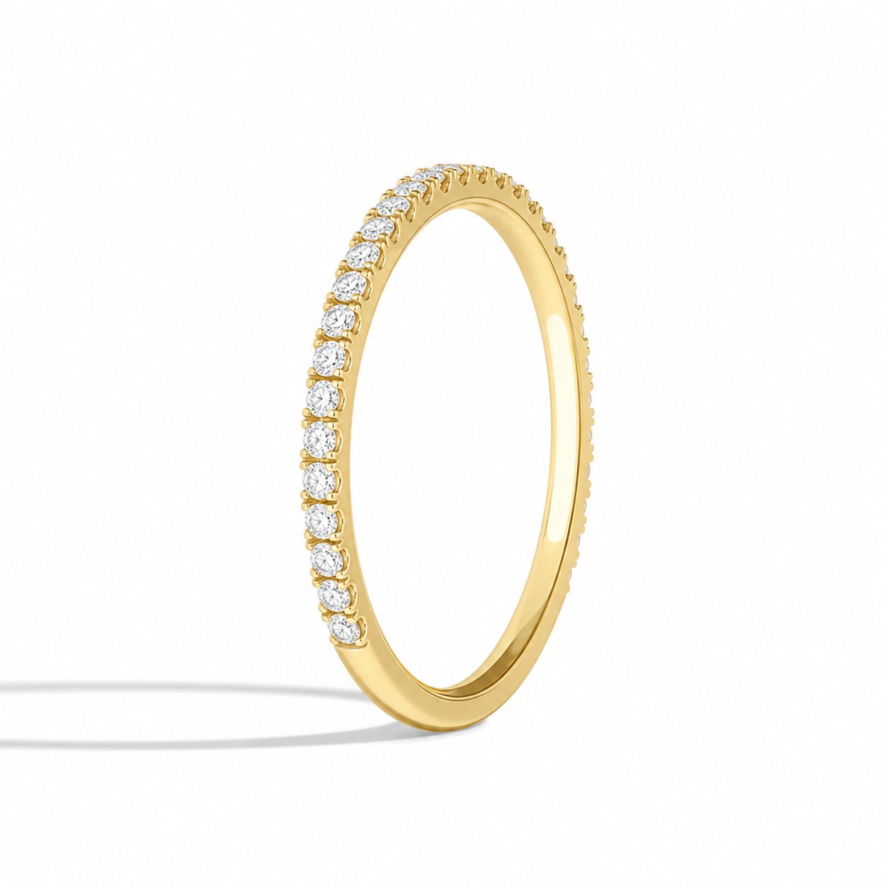 Emmeline Seraphine Three-Quarter Coverage Diamond Ring in 18K Yellow Gold second product view