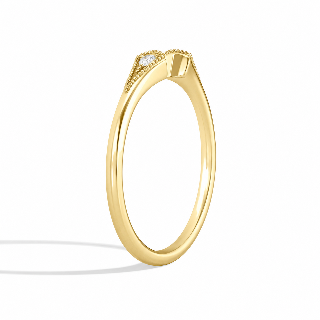 Calla Hudson Milgrain Open Diamond Ring in 14K Yellow Gold second product view