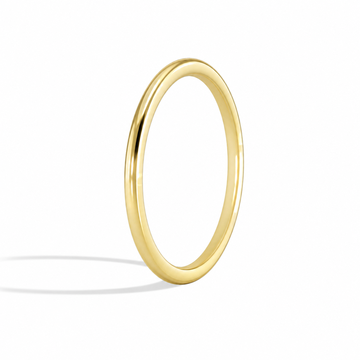 Vianne 1.5mm Comfort Fit Diamond Ring in 14K Yellow Gold second product view