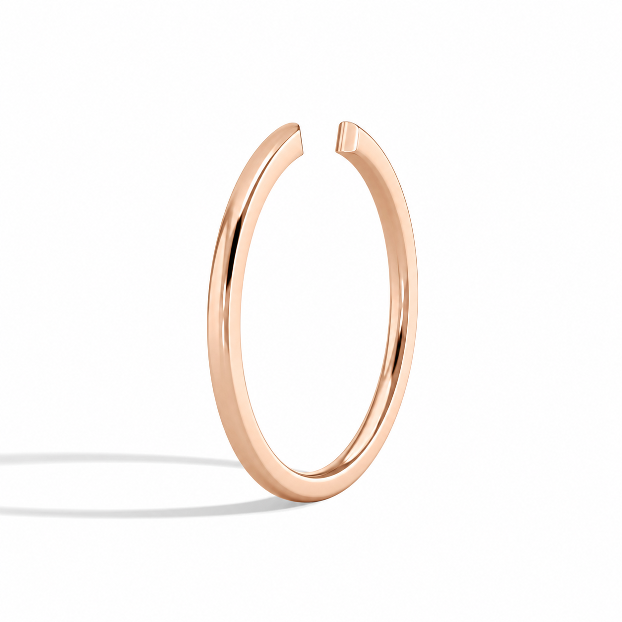 Primrose 1.4mm Comfort Fit Open Diamond Ring in 14K Rose Gold second product view