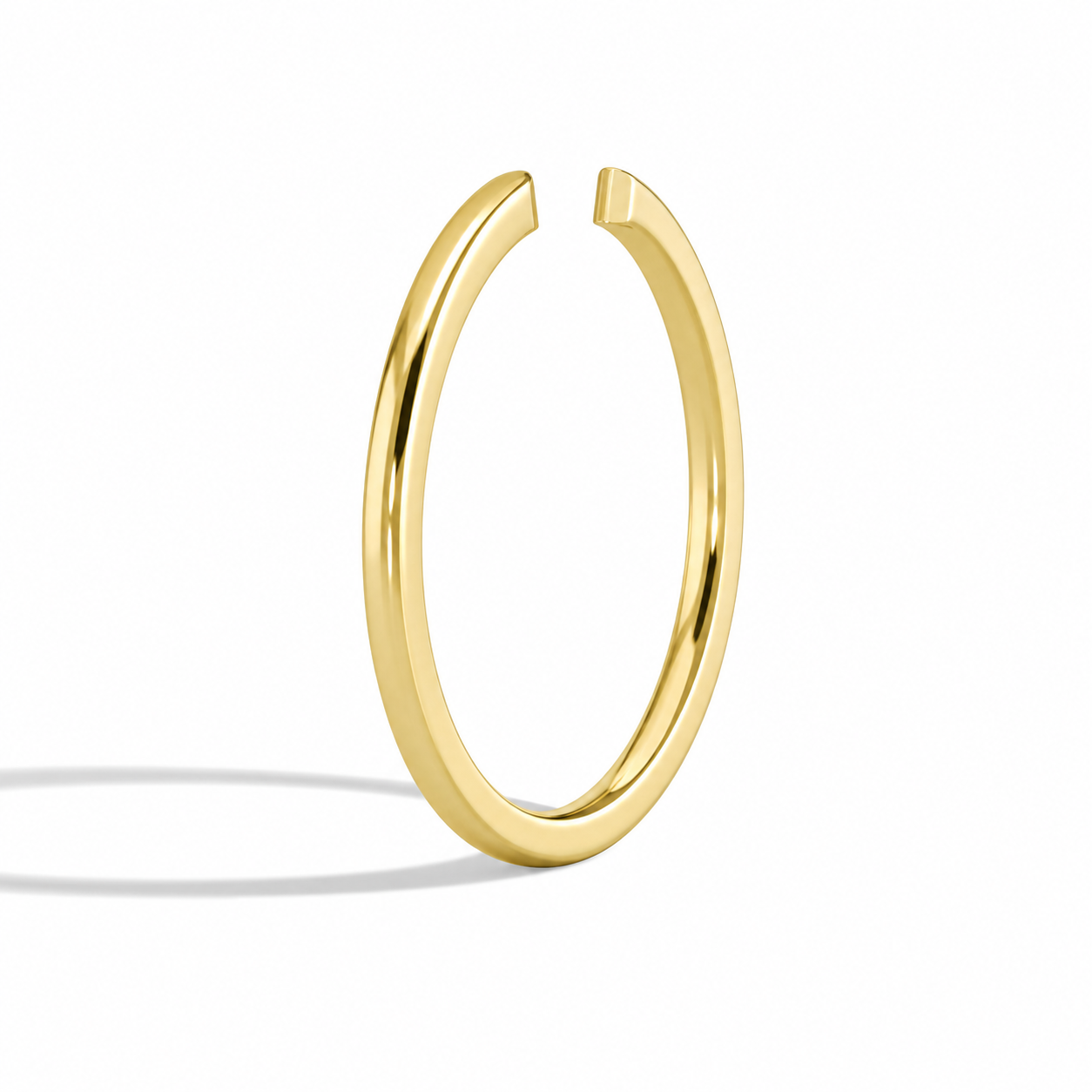 Primrose 1.4mm Comfort Fit Open Diamond Ring in 14K Yellow Gold second product view