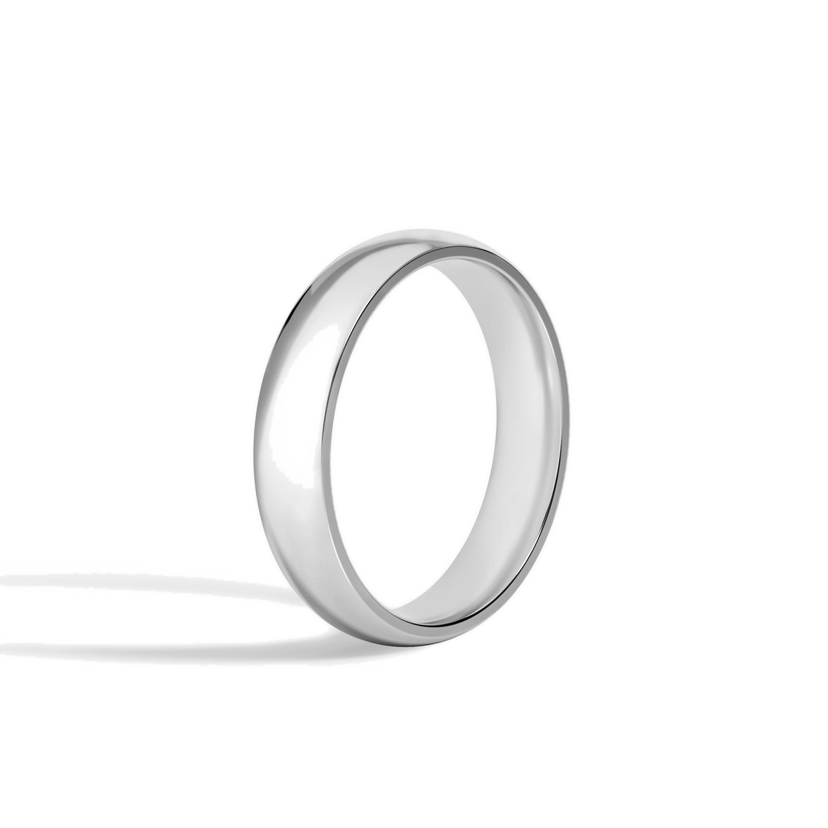 Linnea Classic Dome Wedding Band in 14K White Gold, alternate product view