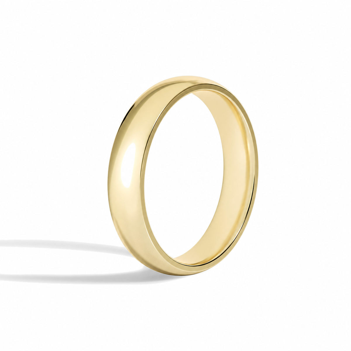 Linnea Classic Dome Wedding Band in 14K Yellow Gold, alternate product view
