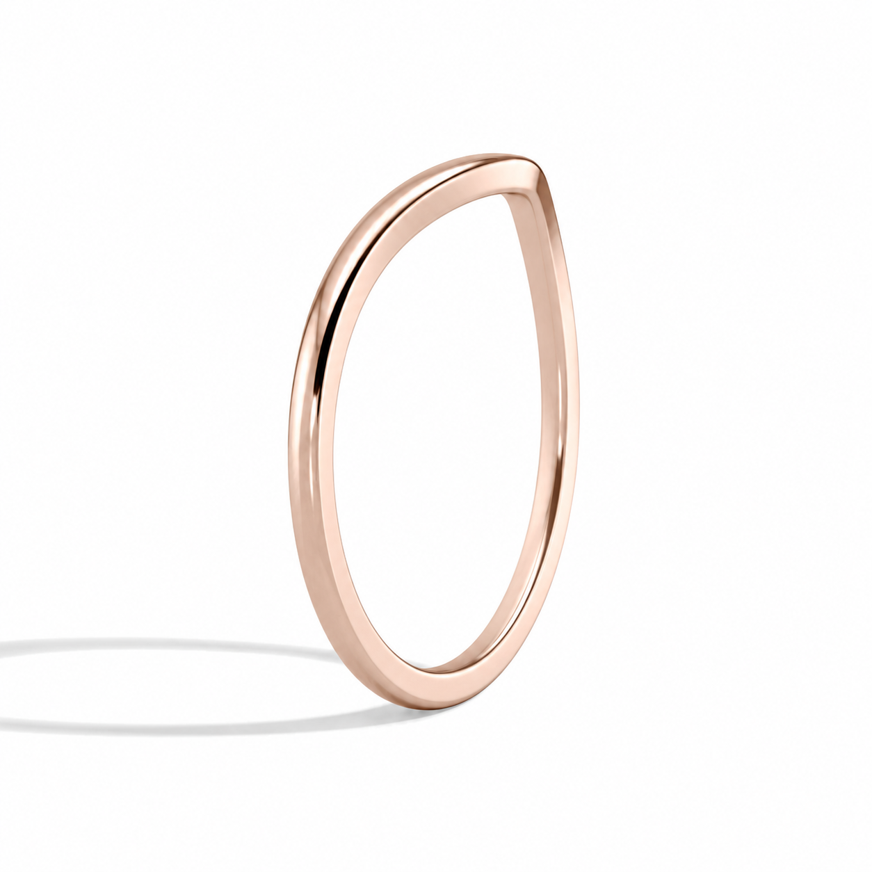 Roselle Curved Ballad Contour Diamond Ring in 14K Rose Gold second product view