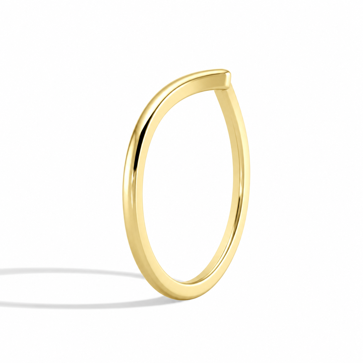 Roselle Curved Ballad Contour Diamond Ring in 14K Yellow Gold second product view