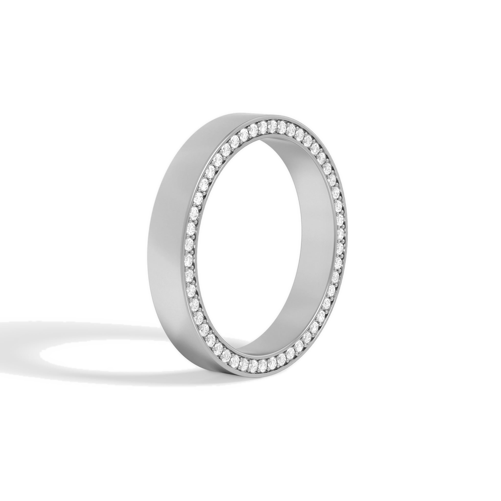 Lumi Eternity Side Diamond Wedding Band in Platinum second product view