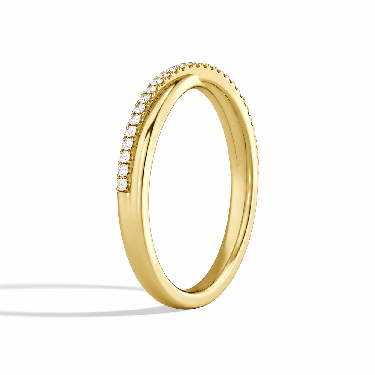 Aster Luxe Crossover Diamond Ring in 14K Yellow Gold second product view
