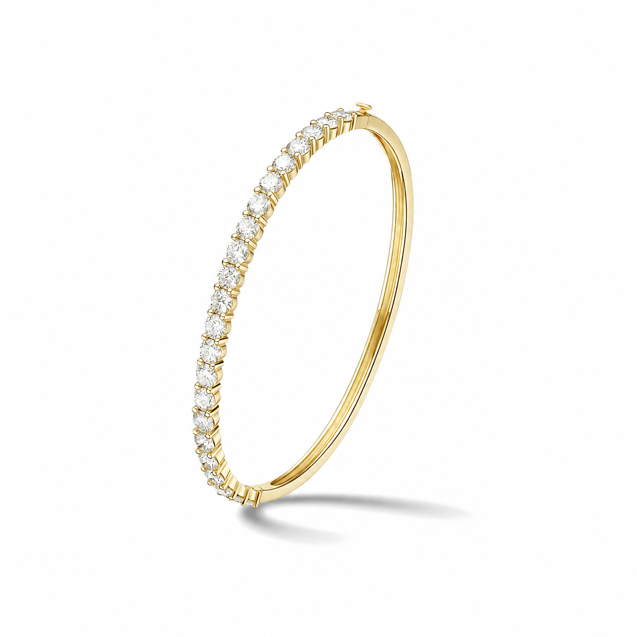 Ciela Brilliant Half Tennis Bangle Diamond Tennis Bracelet in 18K Yellow Gold second product view