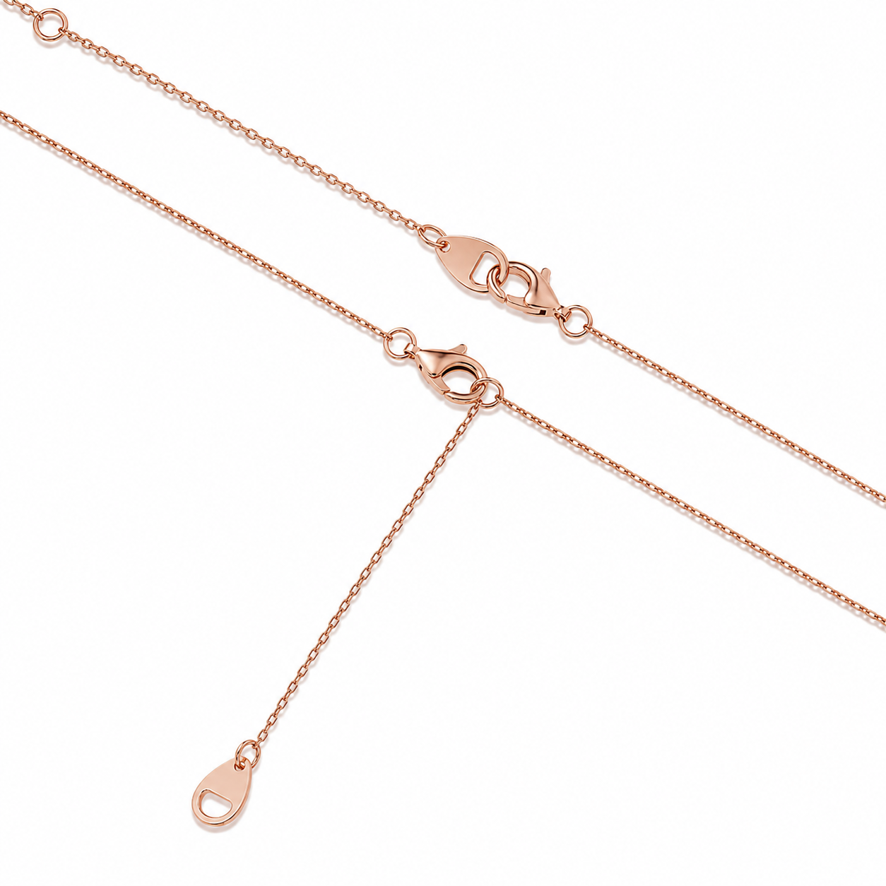 Vesper Starry Charm Dainty Diamond Necklace in 14K Rose Gold second product view