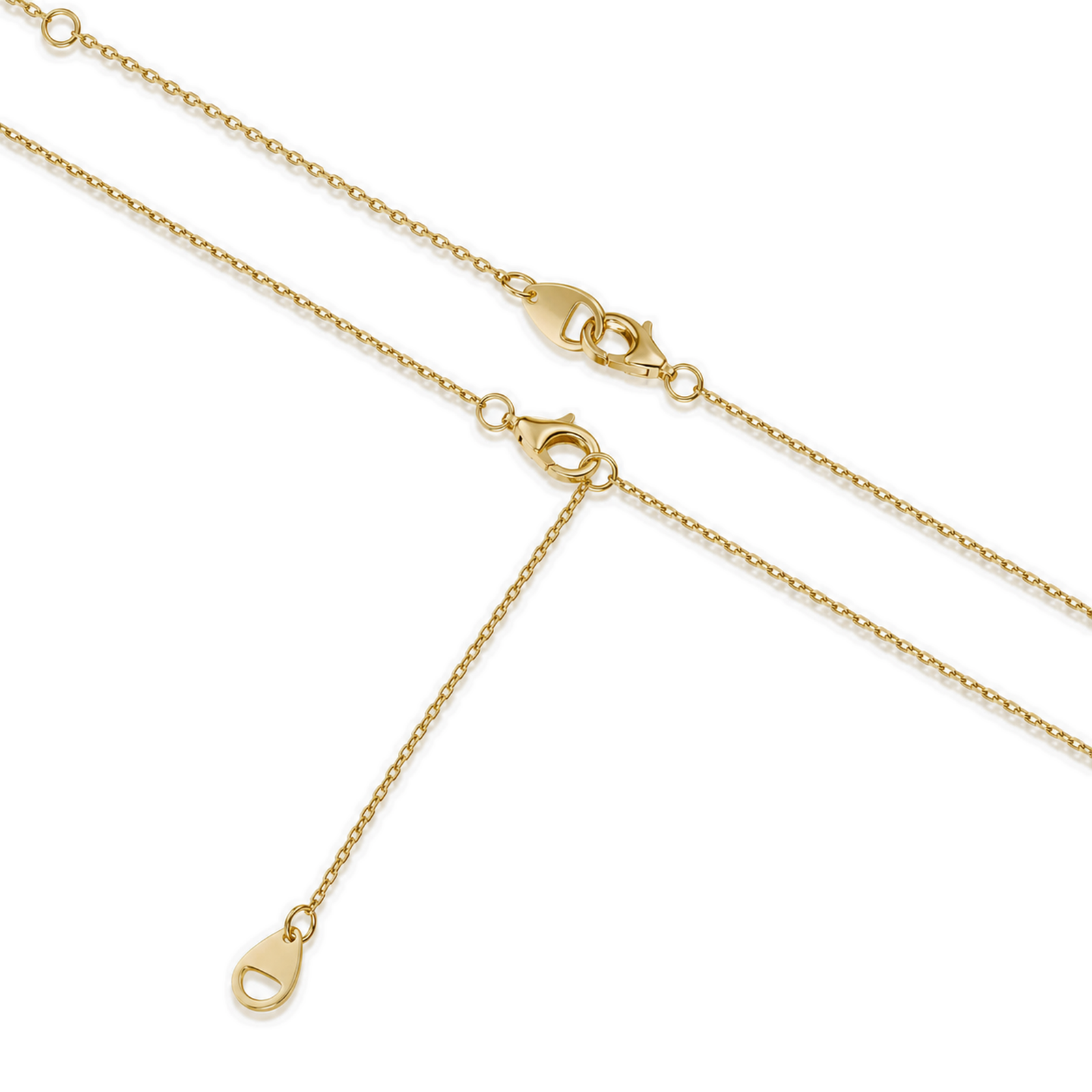 Karina Graduated Single Prong Curved Bar Diamond Necklace in 18K Yellow Gold second product view