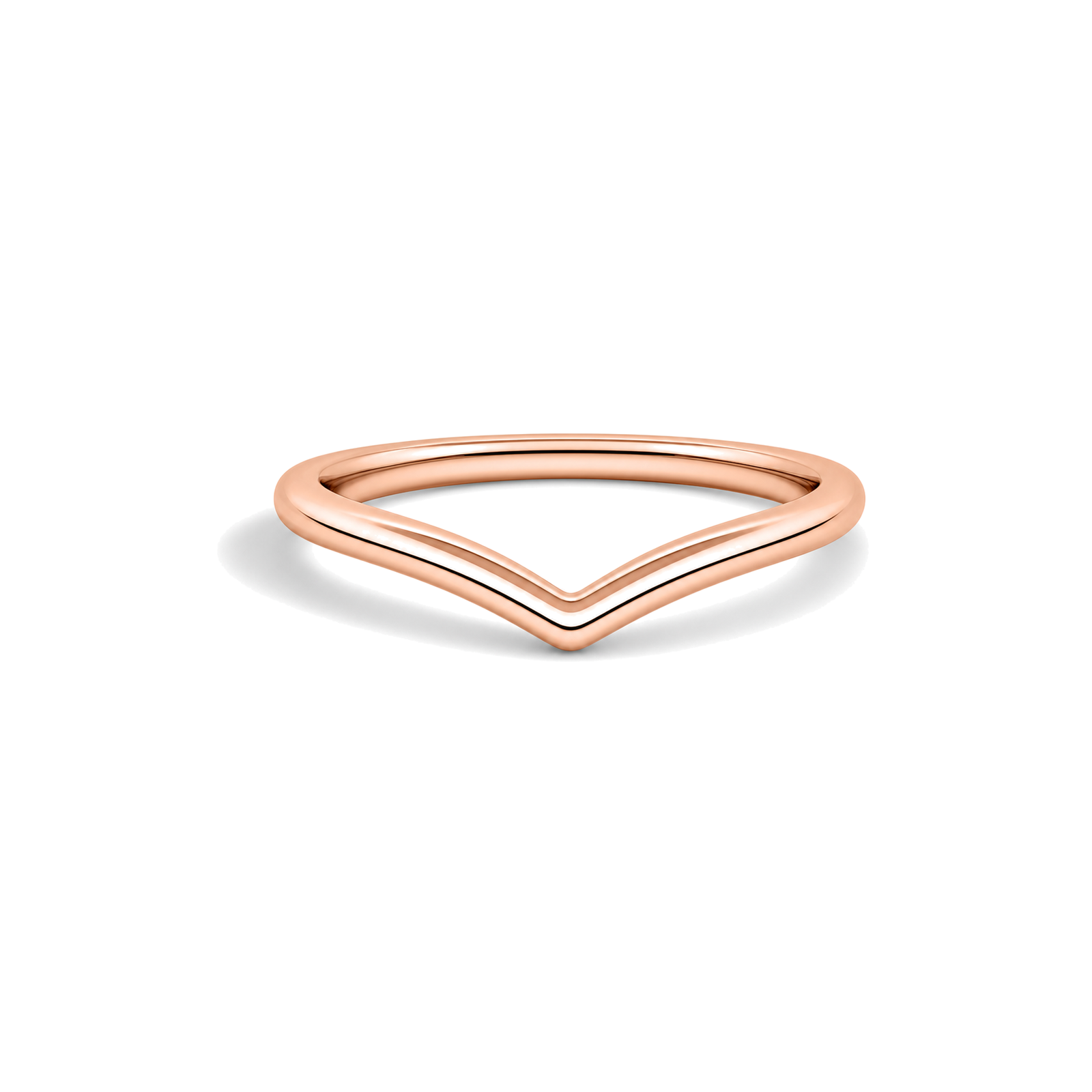 Roselle Curved Ballad Contour Lab Grown Diamond Ring in 14K Rose Gold