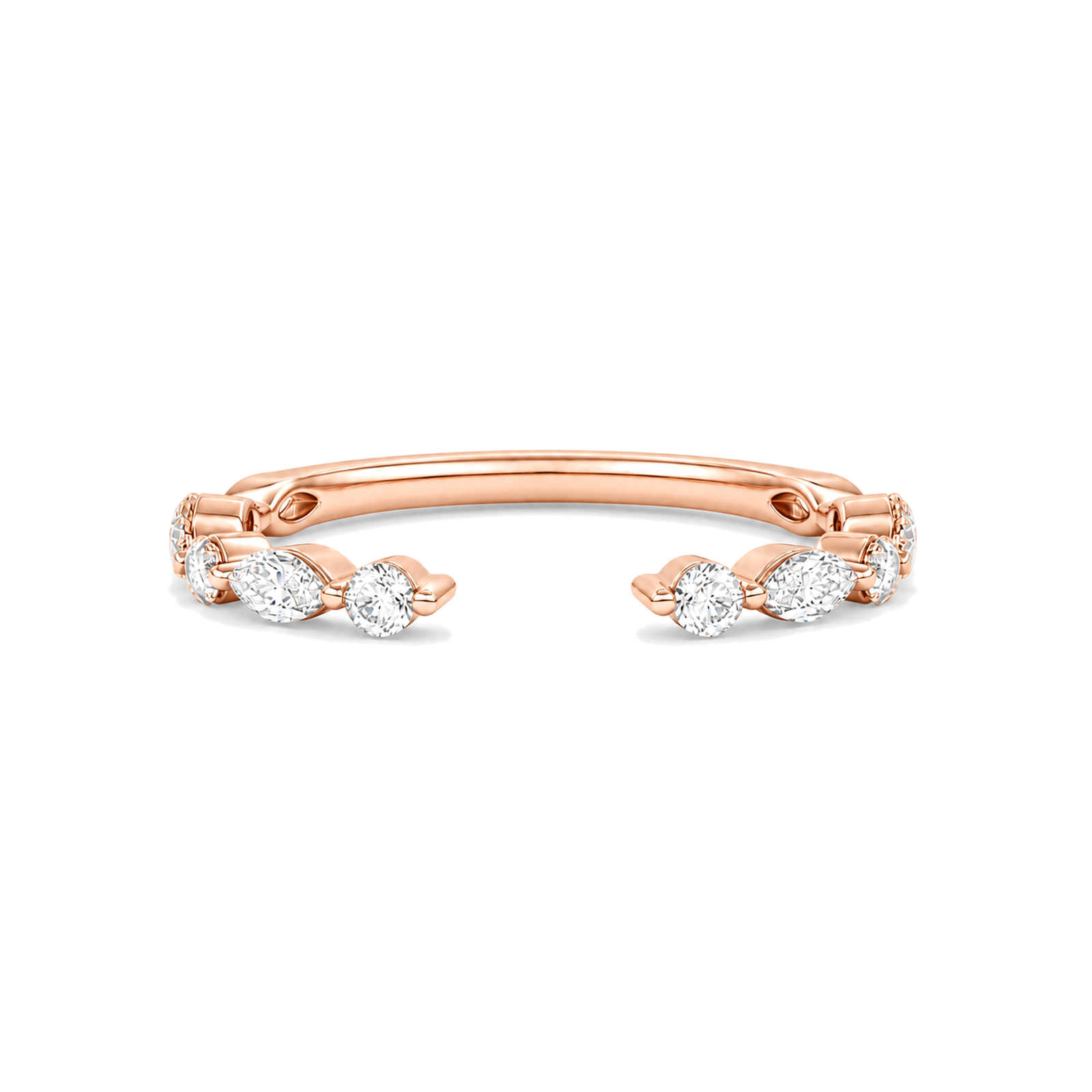 Annelise Luxe Open Lab Grown Diamond Ring in 14K Rose Gold