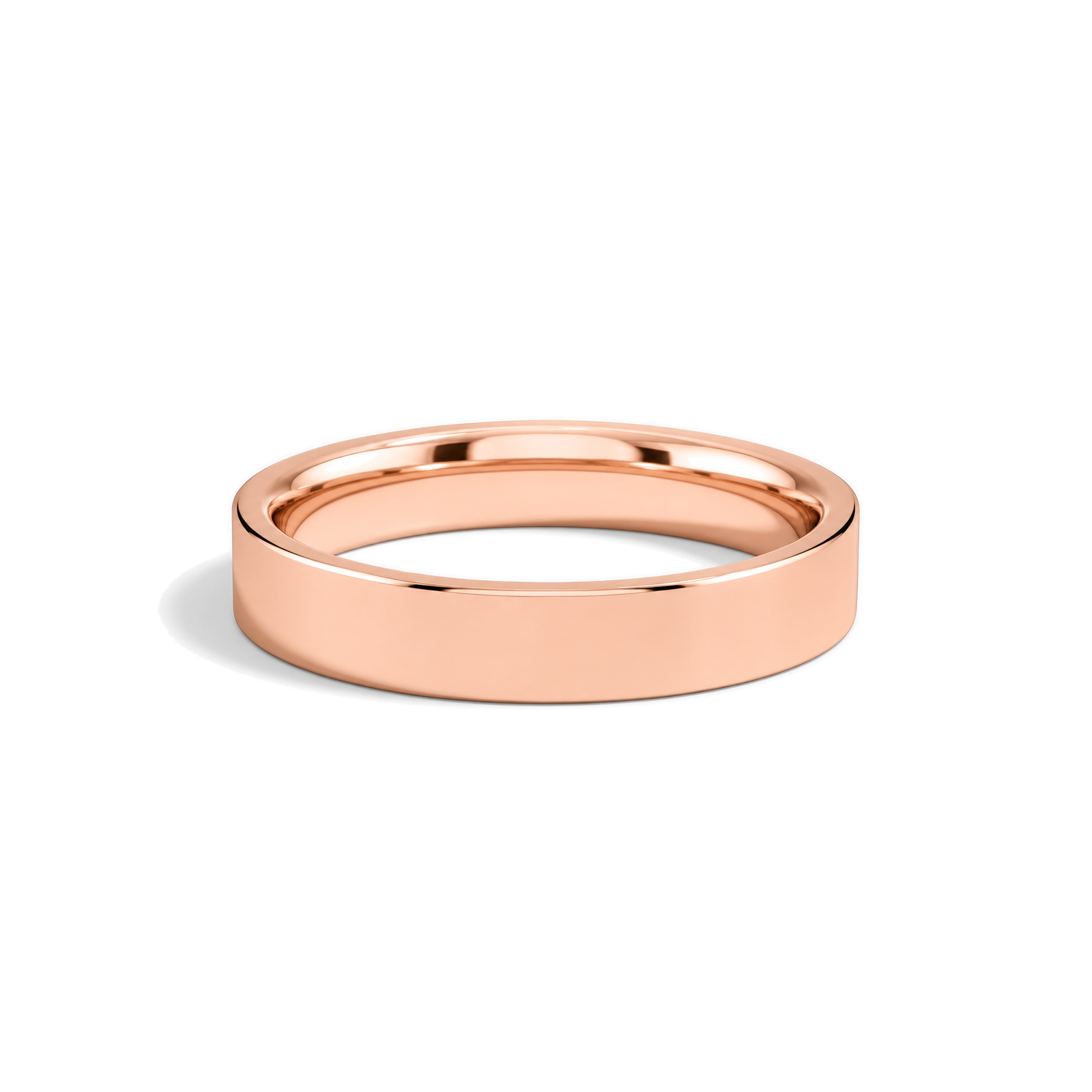 Daphne Traditional Flat Lab Grown Diamond Wedding Band in 14K Rose Gold