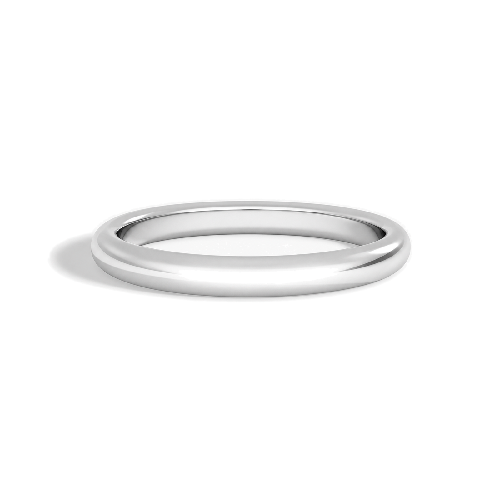 Bianca 2.5mm Comfort Fit Lab Grown Diamond Ring in 14K White Gold
