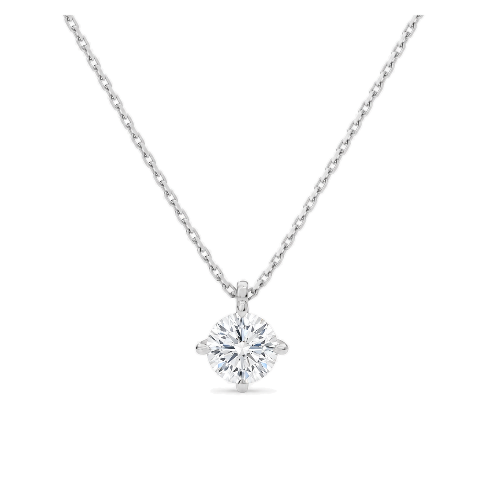 Elysia Solitaire Lab Grown Diamond Pendant Necklace in Platinum