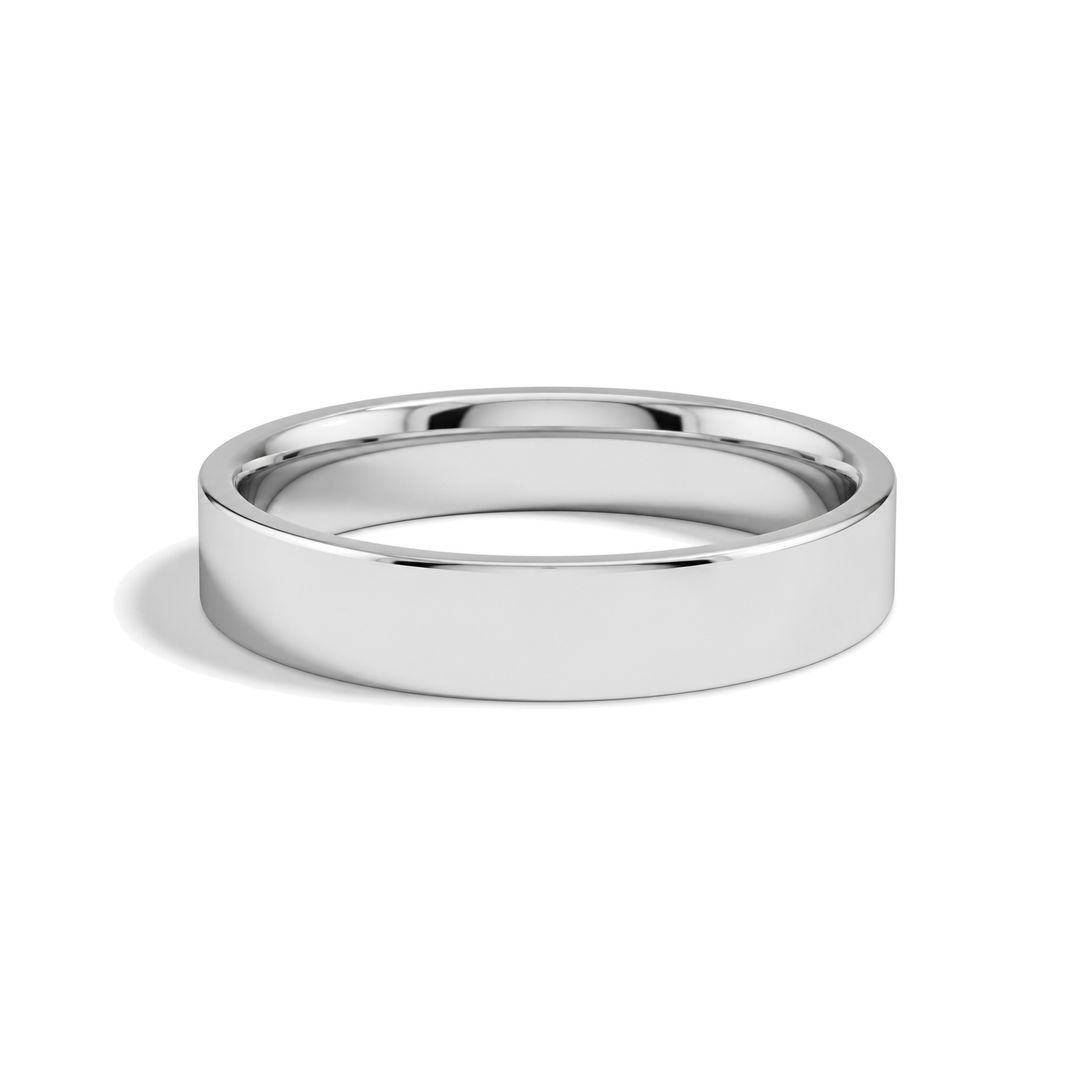 Daphne Traditional Flat Lab Grown Diamond Wedding Band in Platinum