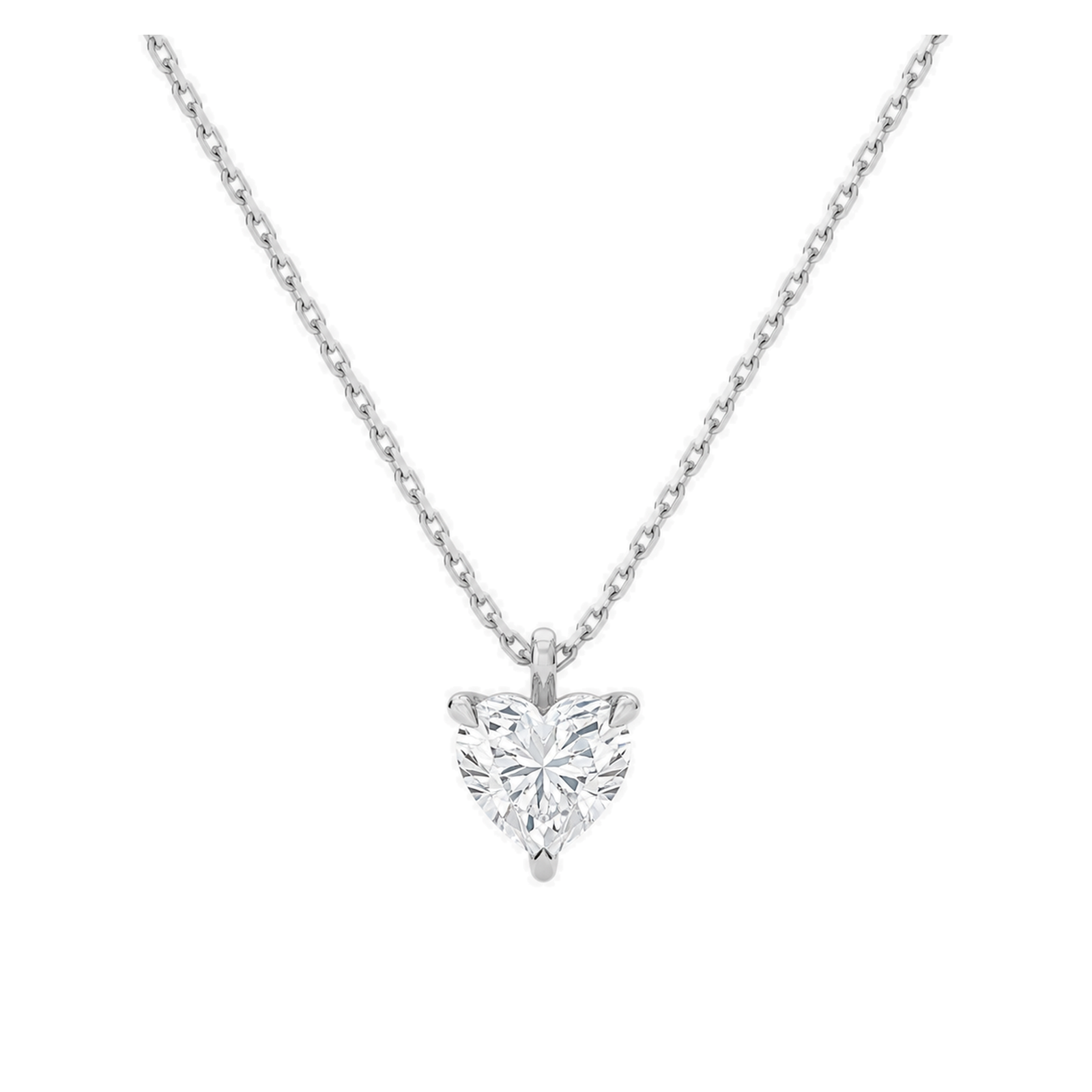 Elysia Solitaire Lab Grown Diamond Pendant Necklace in Platinum