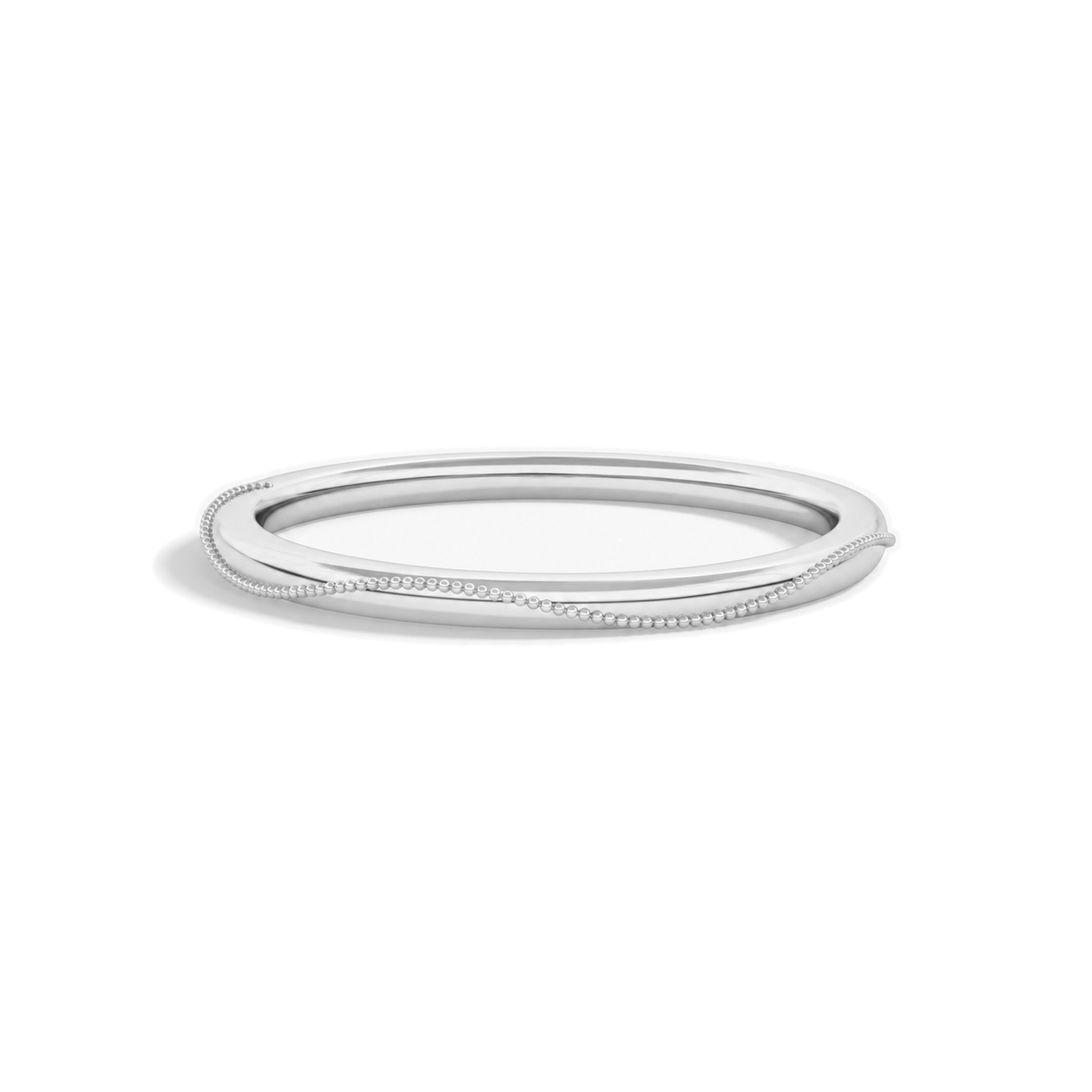 Ariadne 1.5mm Milgrain Comfort Fit Lab Grown Diamond Ring in 18K White Gold