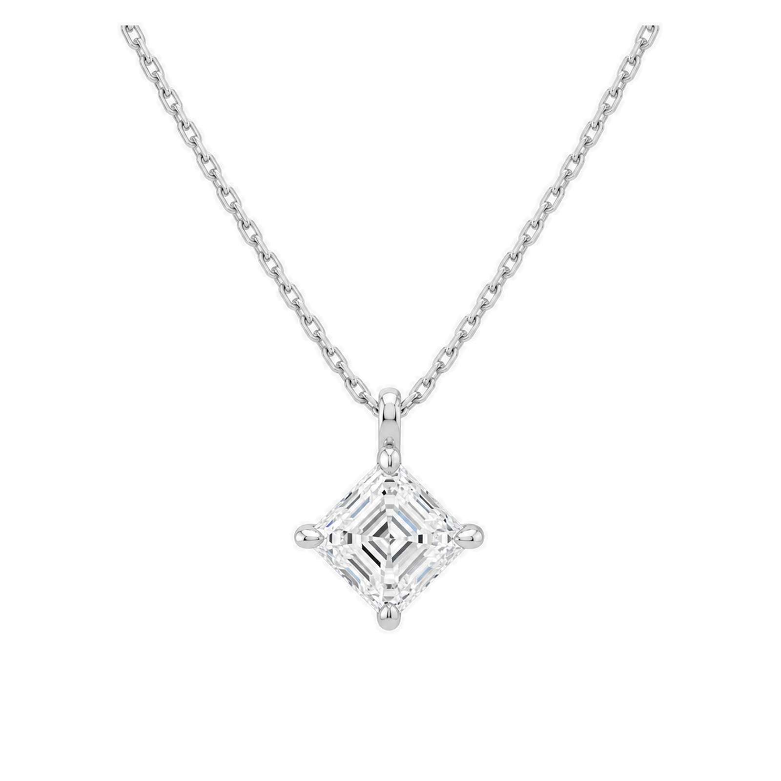 Elysia Solitaire Lab Grown Diamond Pendant Necklace in Platinum