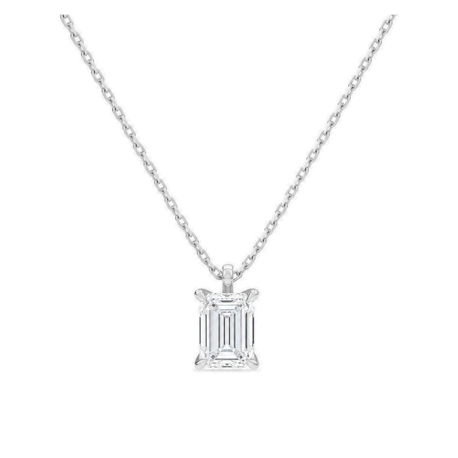Elysia Solitaire Lab Grown Diamond Pendant Necklace in Platinum