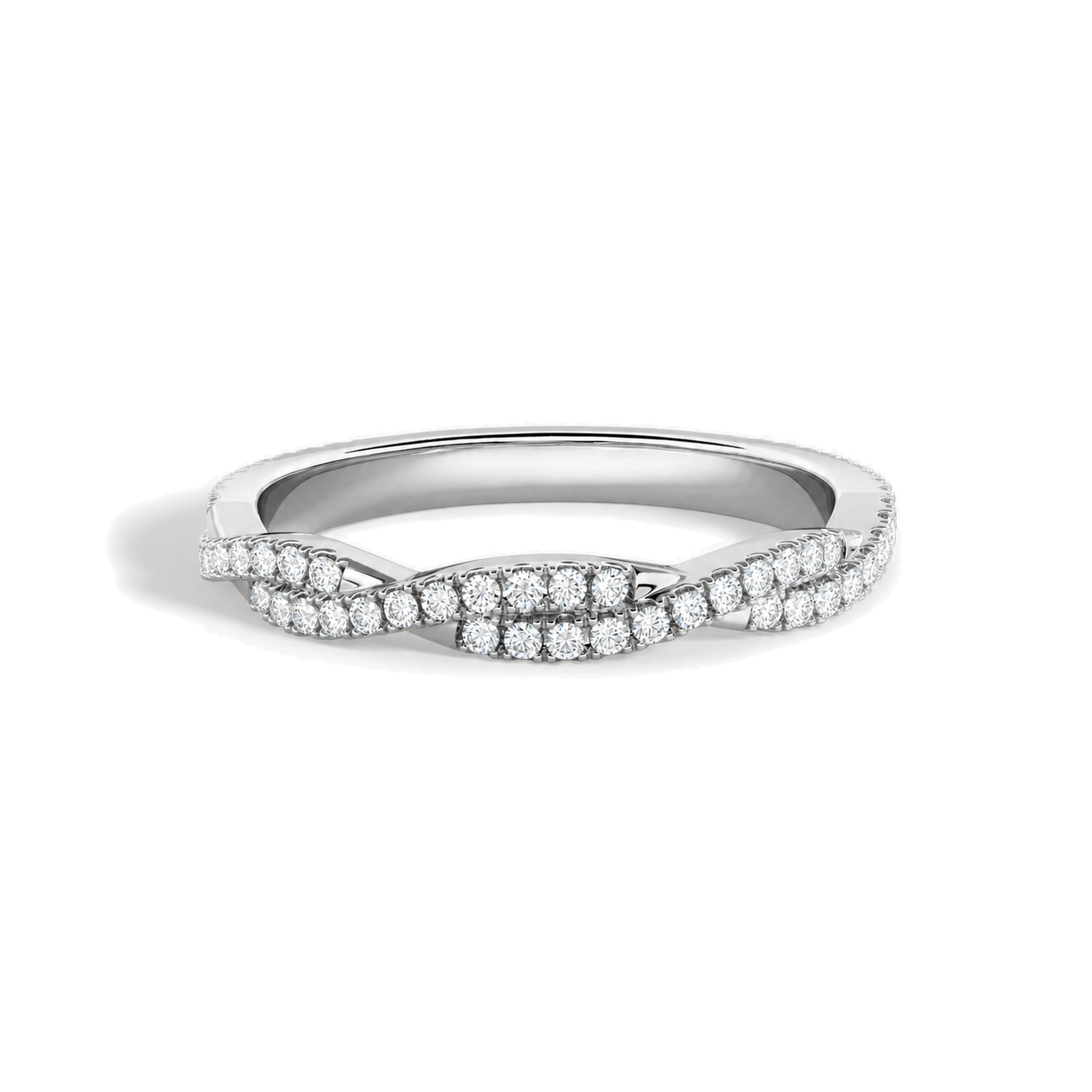 Camille Luxe Petite Twisted Vine Lab Grown Diamond Ring in Platinum
