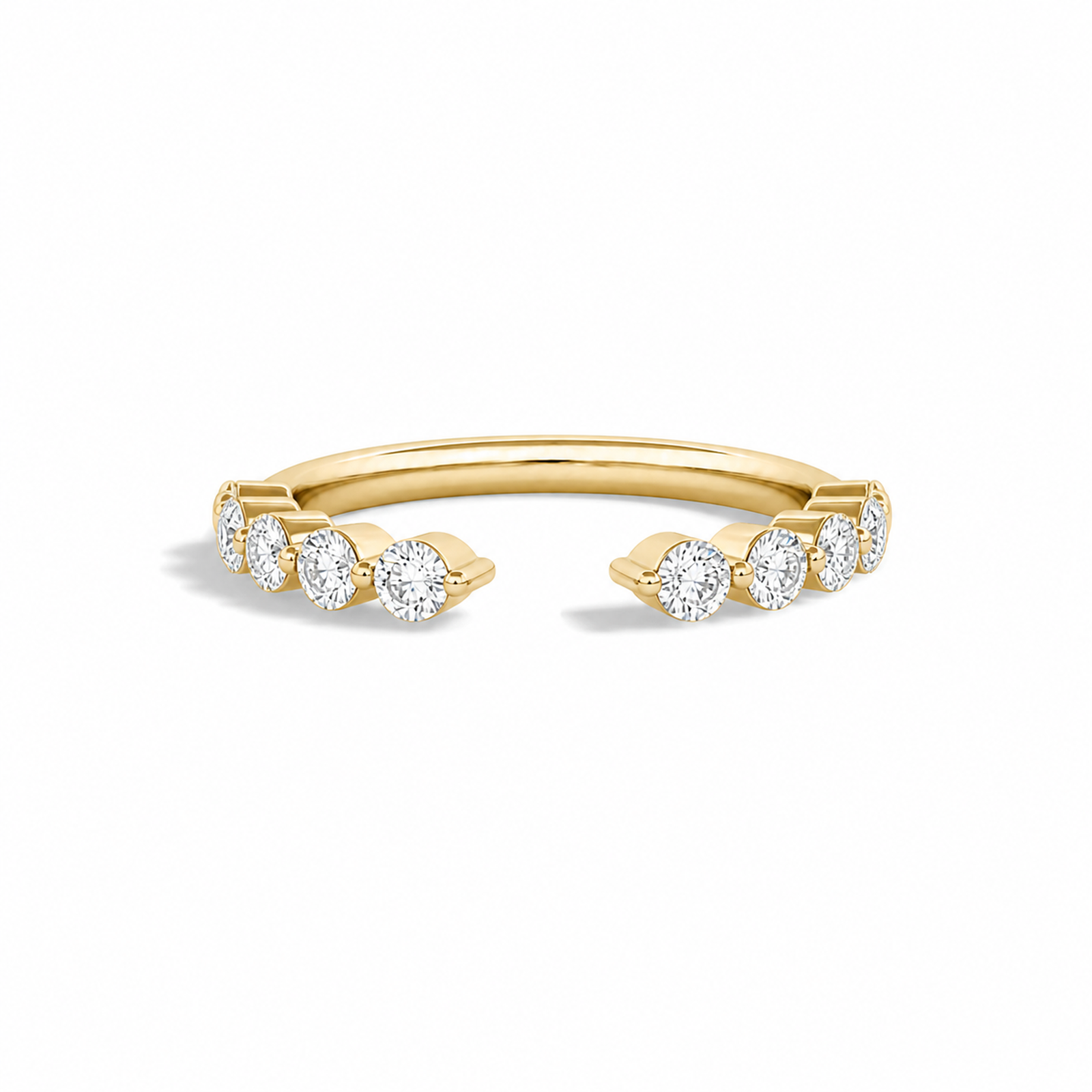 Sylvie Half Coverage Open Lab Grown Diamond Ring in 14K Yellow Gold