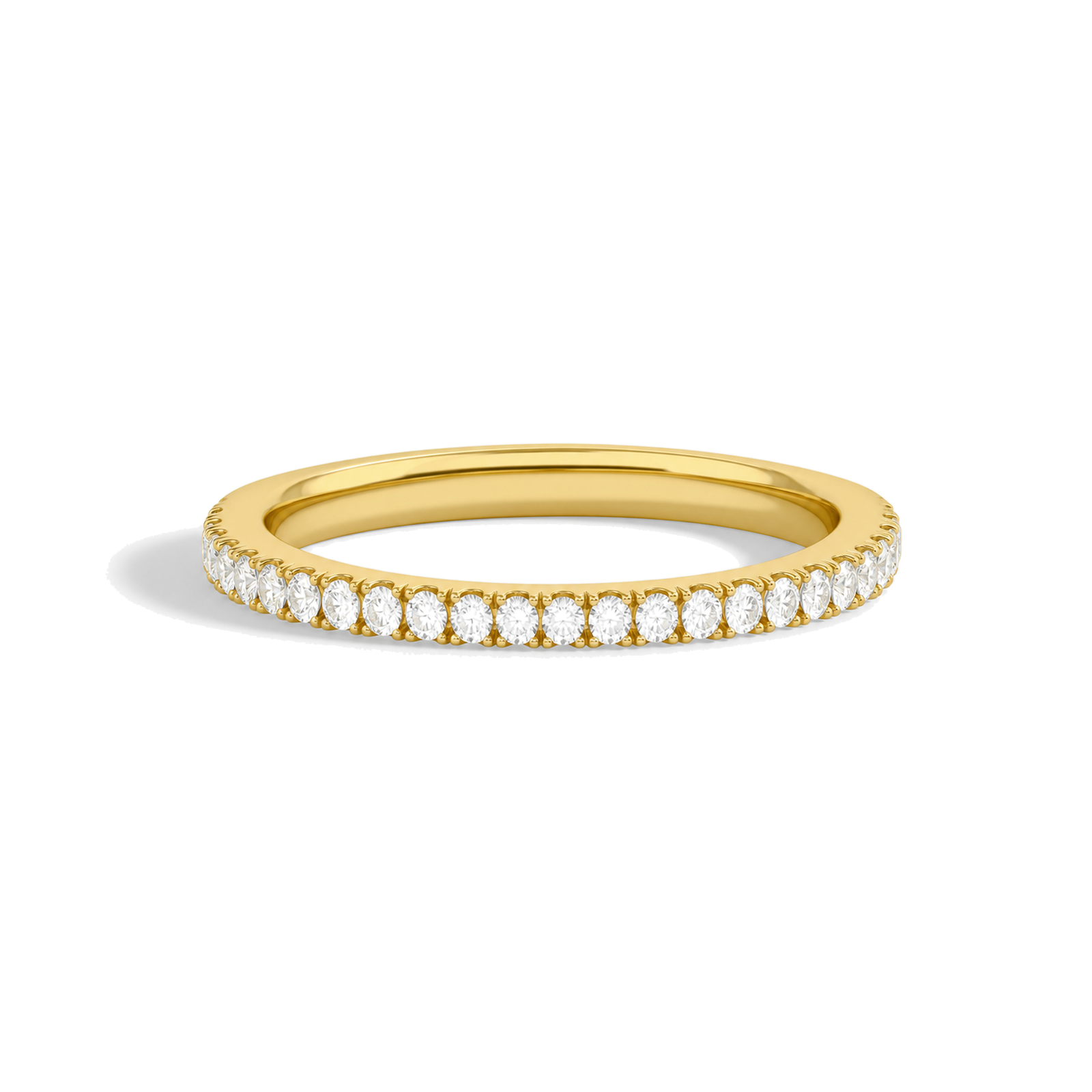 Emmeline Seraphine Three-Quarter Coverage Lab Grown Diamond Ring in 18K Yellow Gold