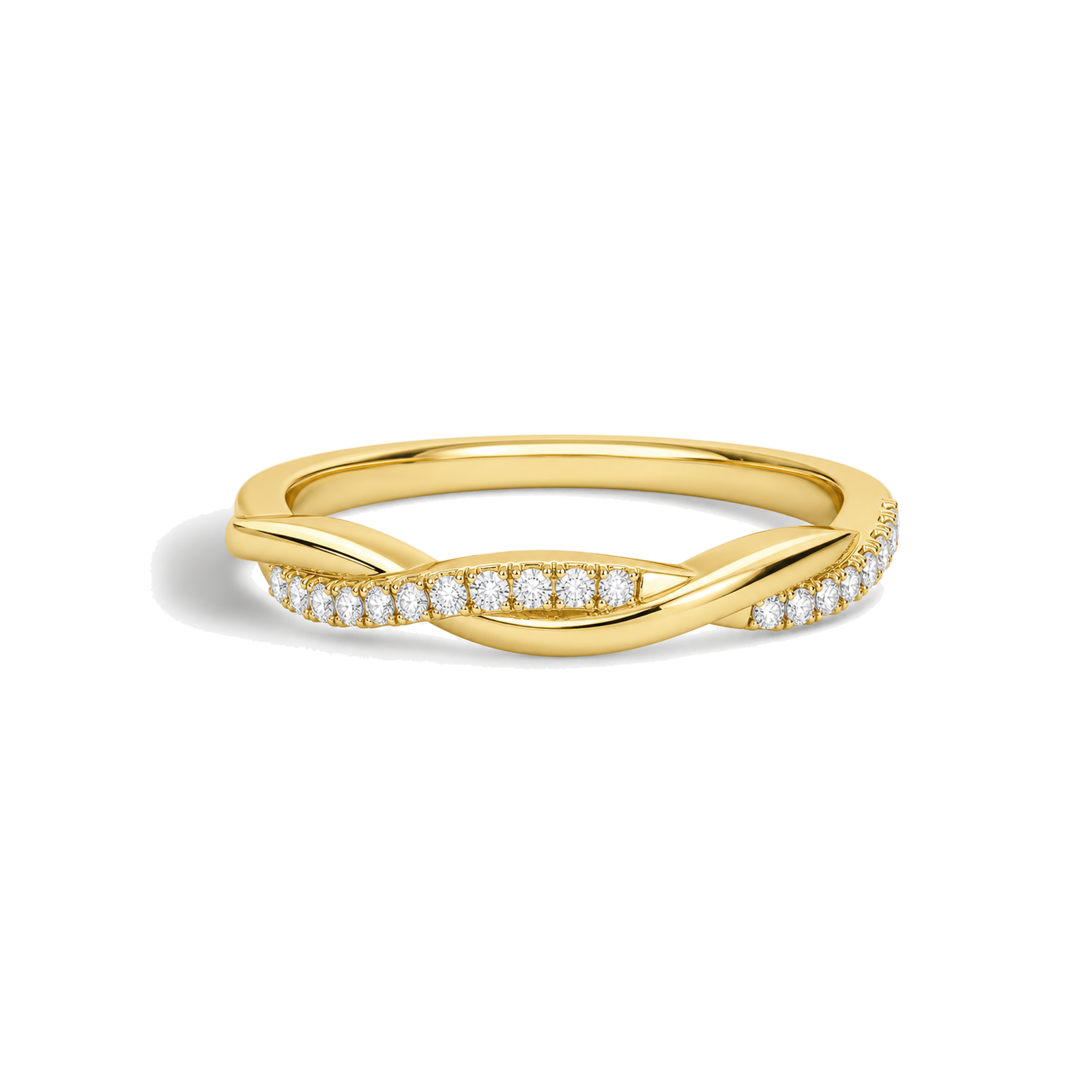 Rosalie Petite Twisted Vine Lab Grown Diamond Ring in 18K Yellow Gold
