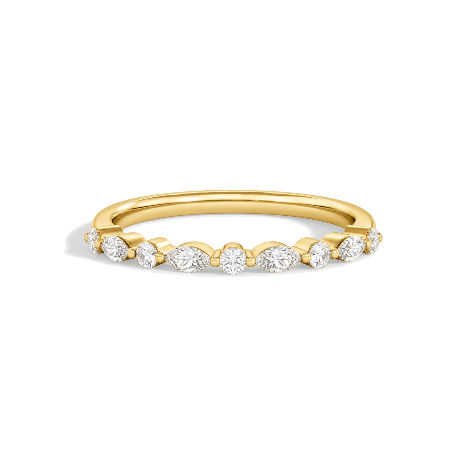 Geneva Chateau Lab Grown Diamond Ring in 14K Yellow Gold