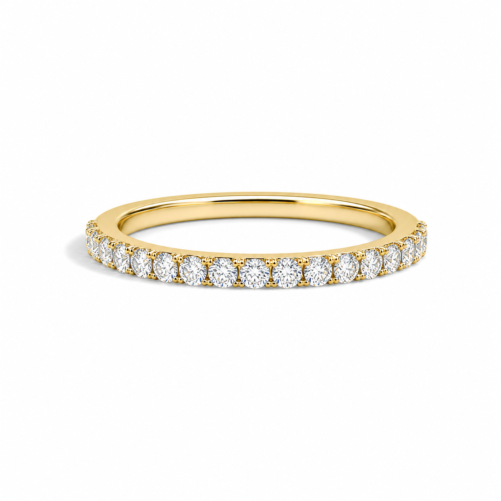 Helena Artemis Three-Quarter Coverage Lab Grown Diamond Ring in 18K Yellow Gold