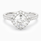 Cushion Kite Halo Baseline in 18K White Gold main white