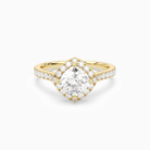 Cushion Kite Halo Baseline in 18K Yellow Gold main white