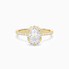 Oval Crown Halo Pavé in 18K Yellow Gold main white