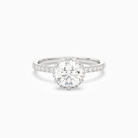 Round Crown Halo Pavé in Platinum main white