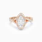 Marquise Twisted Shank Halo in 14K Rose Gold main white