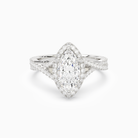 Marquise Twisted Shank Halo in 14K White Gold main white