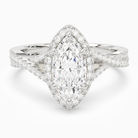 Marquise Twisted Shank Halo in 14K White Gold main white