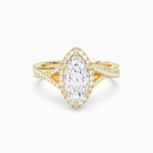 Marquise Twisted Shank Halo in 18K Yellow Gold main white