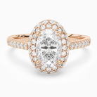 Oval Regal Halo Pavé in 14K Rose Gold main white