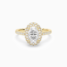 Oval Regal Halo Pavé in 14K Yellow Gold main white