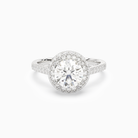 Round Regal Halo Pavé in 14K White Gold main white