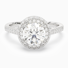 Round Regal Halo Pavé in 14K White Gold main white