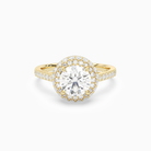 Round Regal Halo Pavé in 14K Yellow Gold main white
